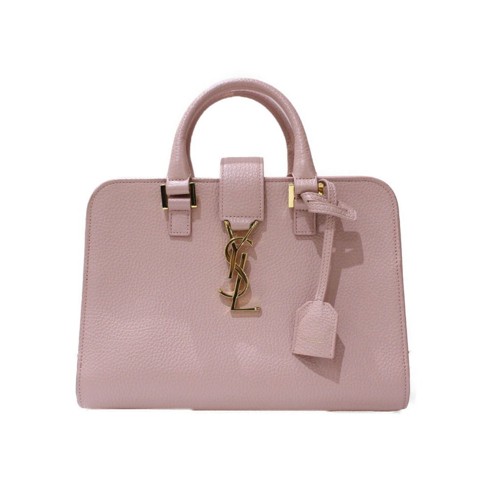 SAINT LAURENT Baby Cabas Leather Pink Handbag Shoulder Bag Giving